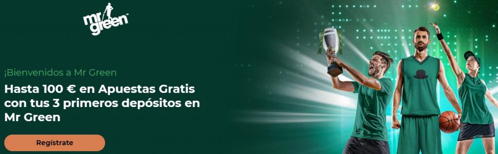 BONO Mr Green Casino 💰 ¡100€ + 100 tiradas gratis! 3 mr green bono apuestas