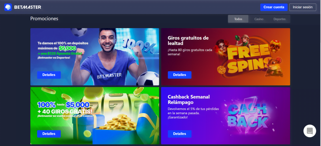 Betmaster | Análisis del Sitio + Bonos de Bienvenida Disponibles 2 betmaster APUESTA