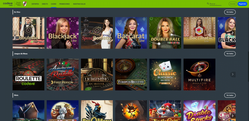 codere bono casino en vivo