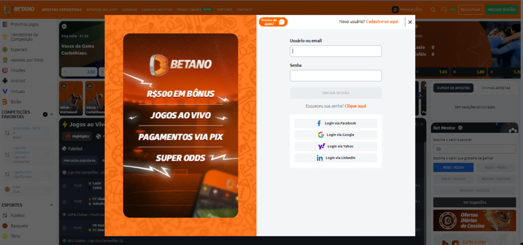 betano oferta sem deposito