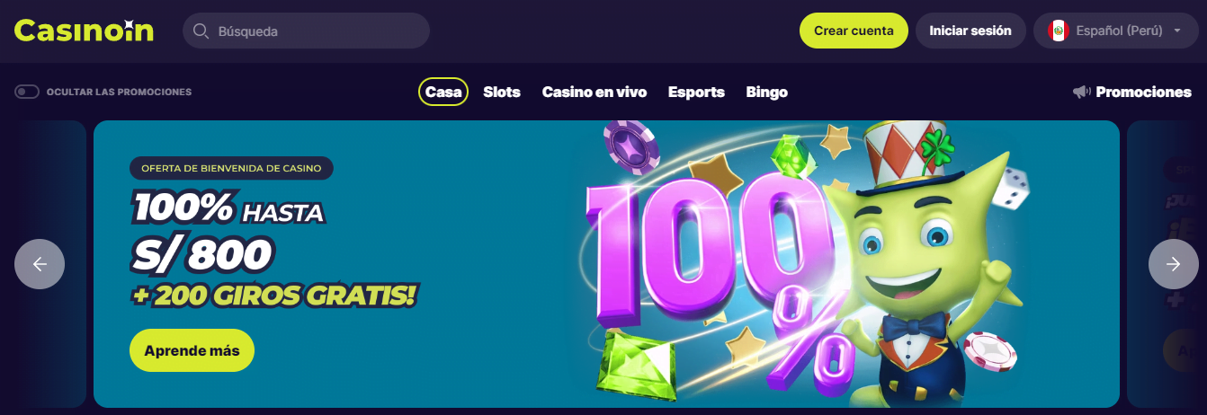 CASINOIN bono sin deposito