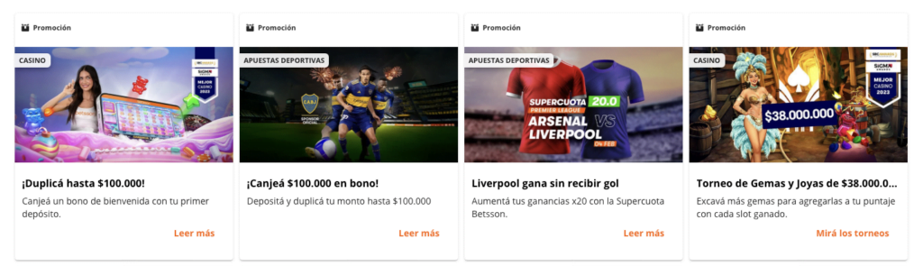 betsson oferta para deportes