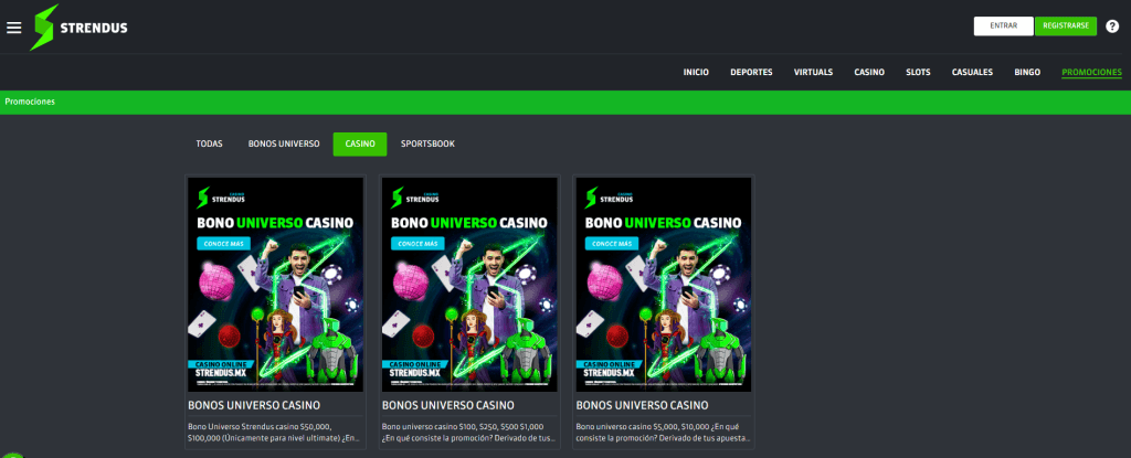 strendus bono para slots
