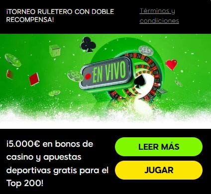 888Casino Torneo Ruletero de Playtech con doble recompensa