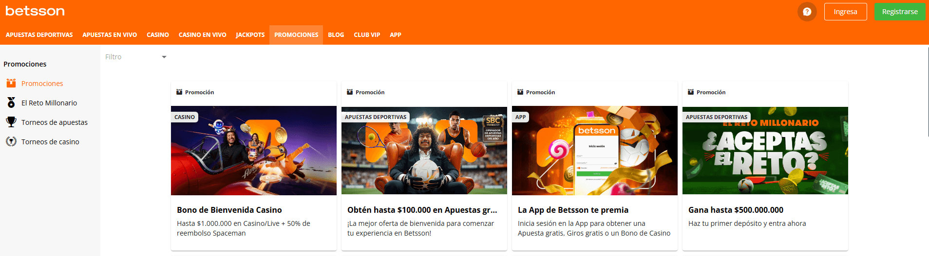 betsson bono bienvenida