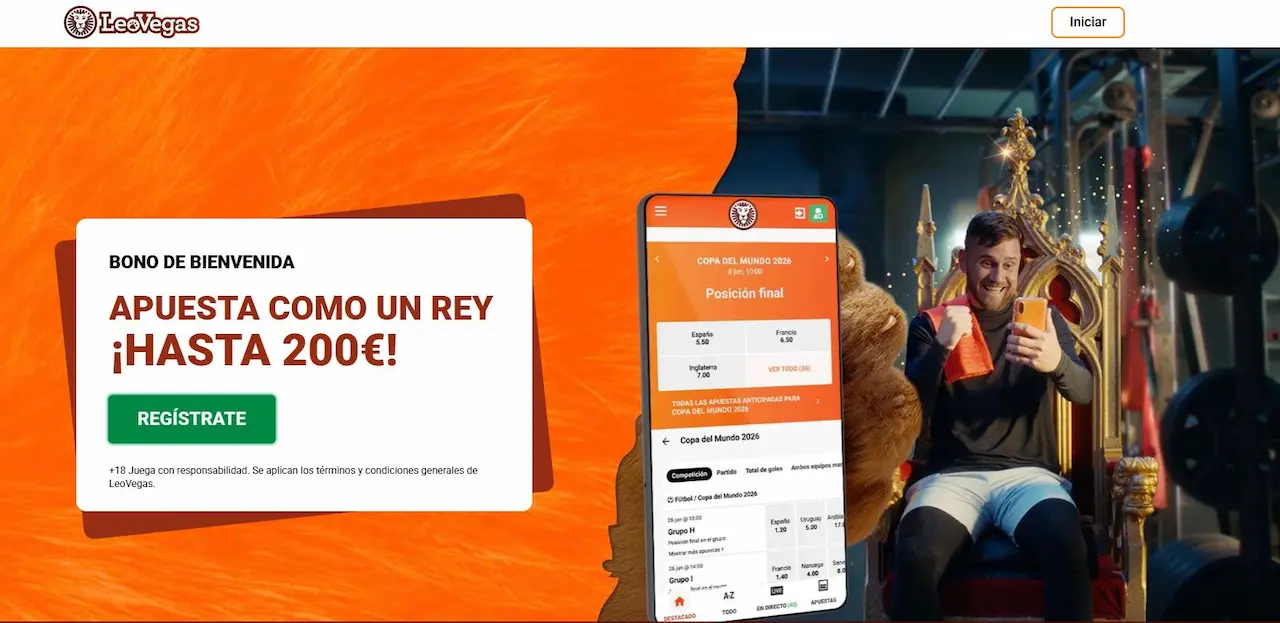 LeoVegas bono de bienvenida