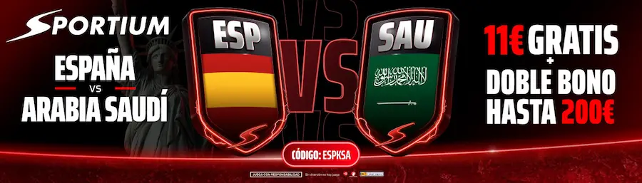 apostar gratis sportium españa - arabia