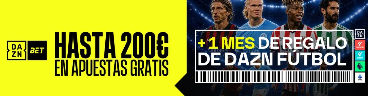 dazn bet 1 mes gratis fútbol bono de bienvenida